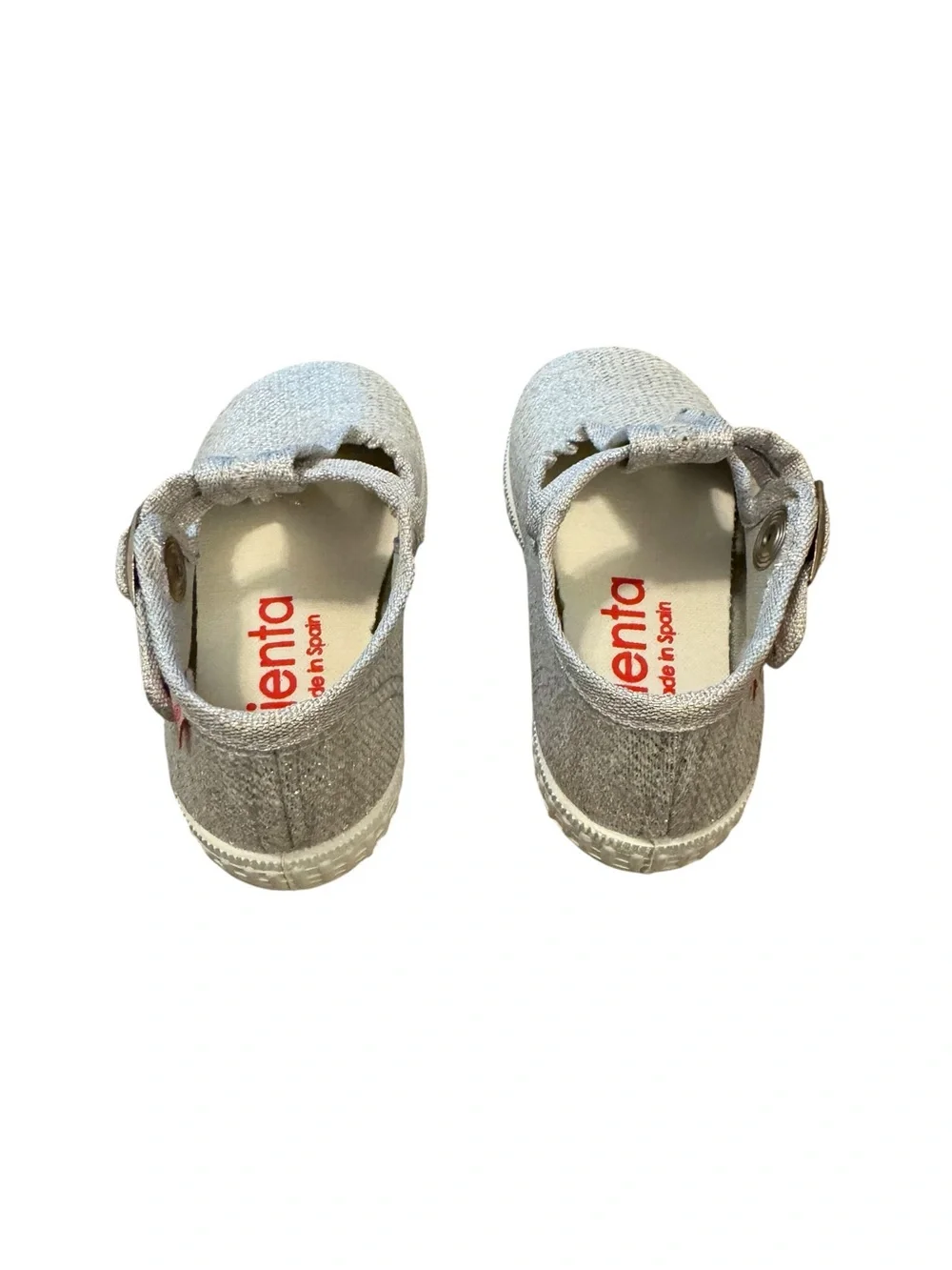 Cienta Kids Silver Mary Jane Shoes Size 5